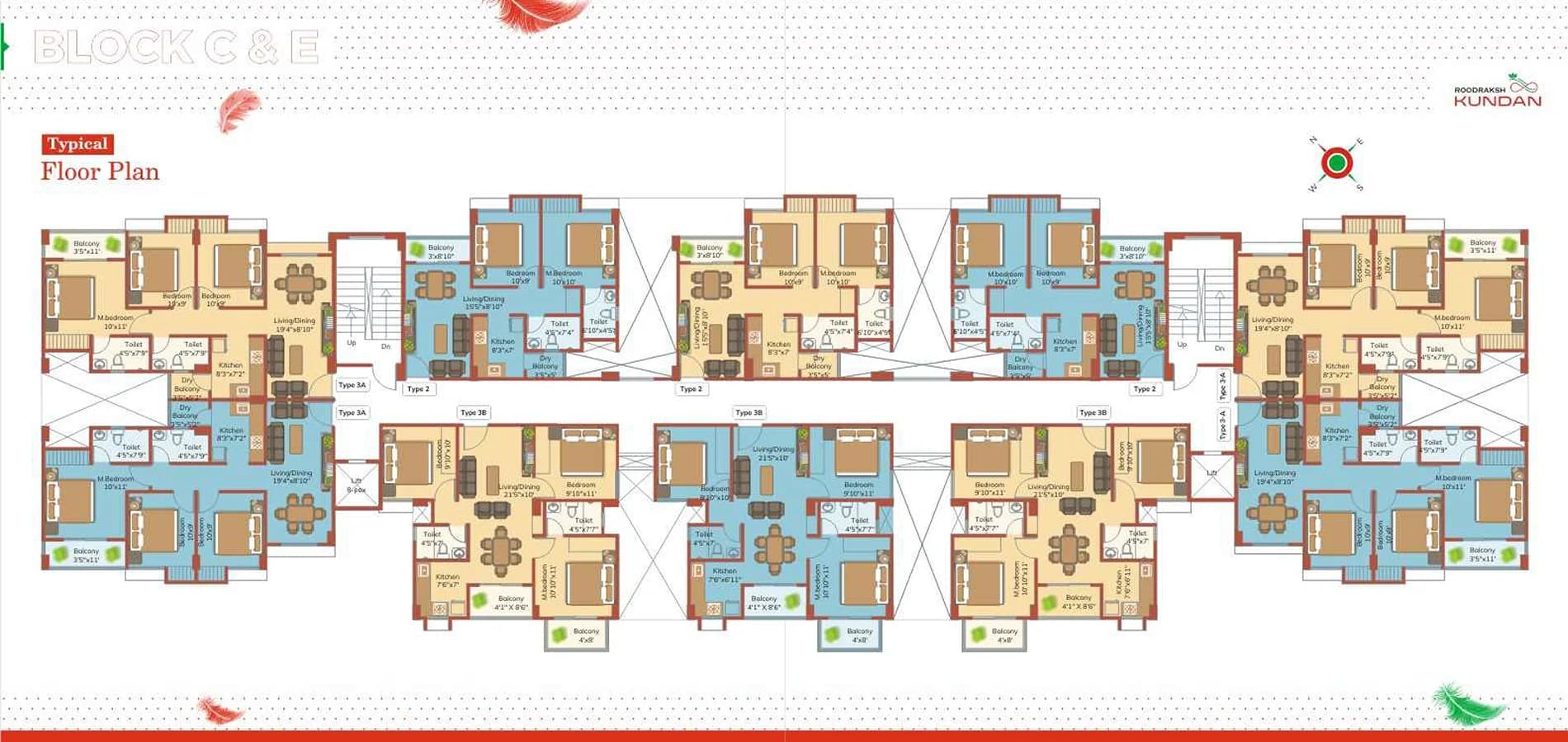 Typical Floor Plan 2 - Block C & E